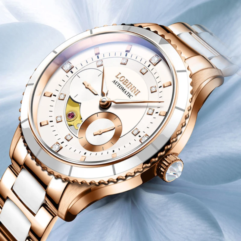 Lobinni Топ Чайка автоматические женские часы люксовый бренд оригинальный дизайн