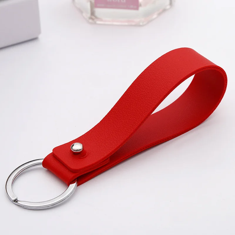 2020 модный кожаный брелок с мультипликационным принтом конфетного цвета