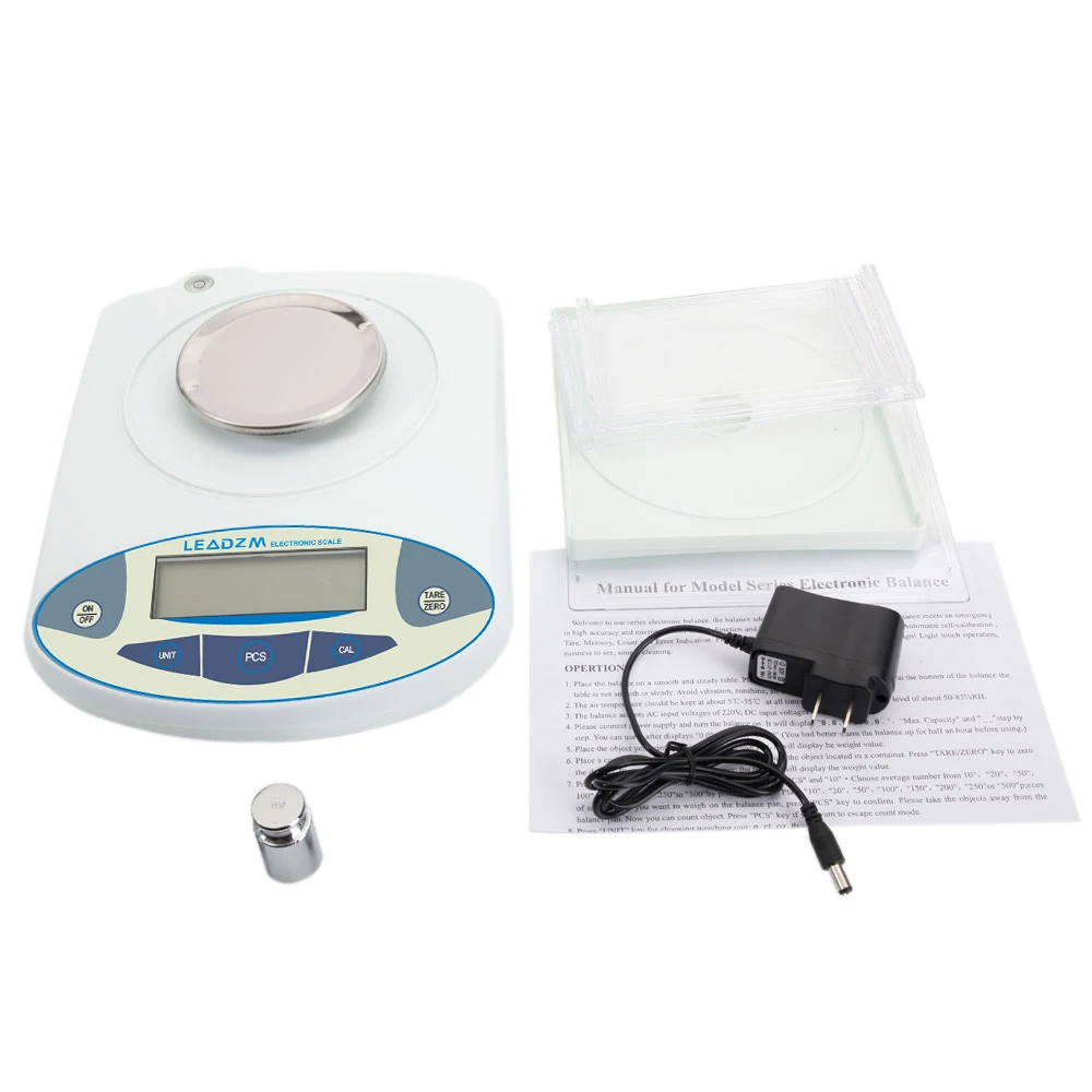 

US WarehouseB3003T 300g / 0.001g Portable Electronic Balance Laboratory Scale White Shipping USA