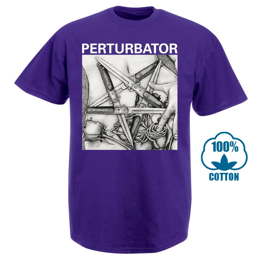 Пертурбатор Pentaknife M Xl Официальная футболка темная волна Synthwave Tour футболка - Цвет: Фиолетовый