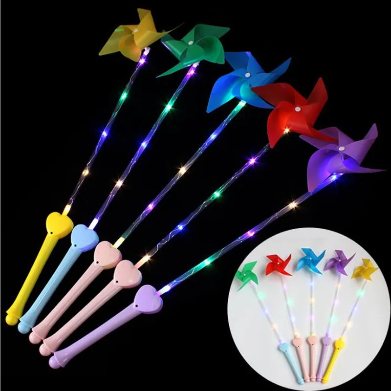 

2022 New LED Glowing Flashing Windmill Kids Boys Girls Lighted Windmills Outdoor Toys Gift Birthday Rave Glow Party Supplies