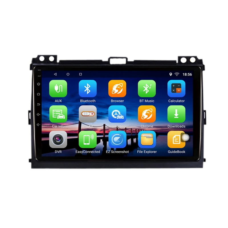 9 дюймов Android 10 автомобильный DVD мультимедийный плеер GPS для Toyota land cruiser prado 120 2004-2009