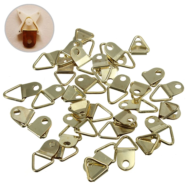 50 шт. треугольные D-образные кольца для картины маслом зеркало фоторамка вешалка