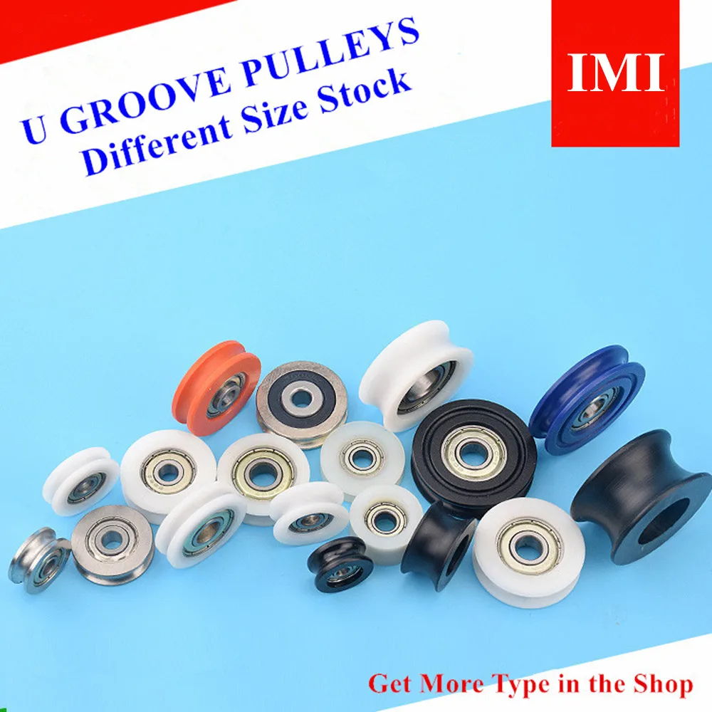 

1pc Sliding Door Drawer Window Furniture POM U Groove Plastic Pulleys with Bearings as Rollers Wheels