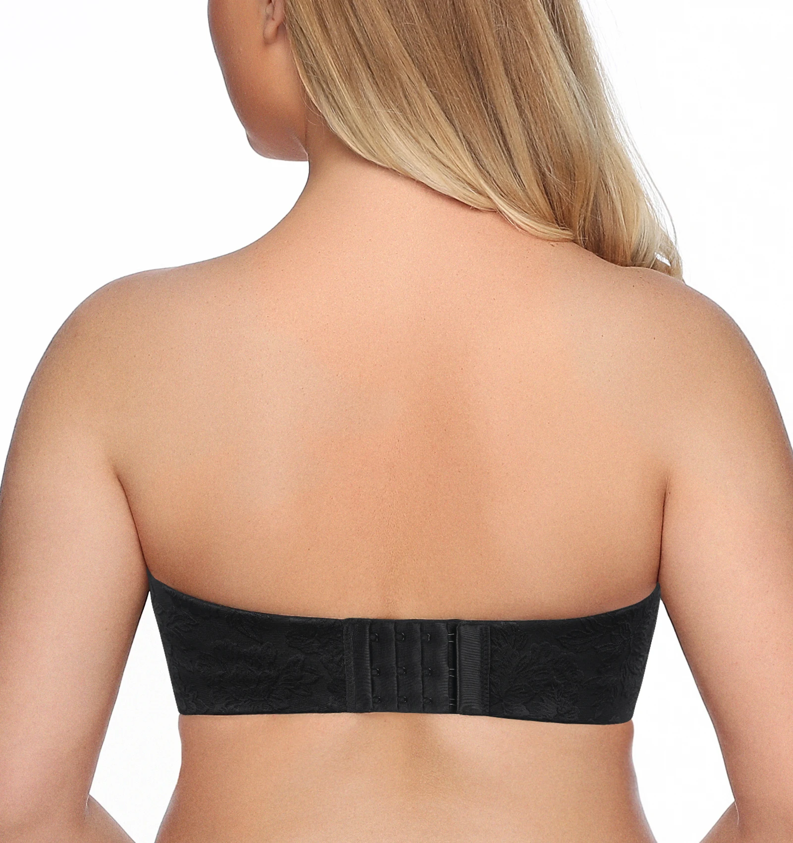 Strapless Bra Women Push Up Padded Seamless Bralette Plus Size Invisible Brassiere Wireless  D F Cup Underwear BH Femme Jacquard