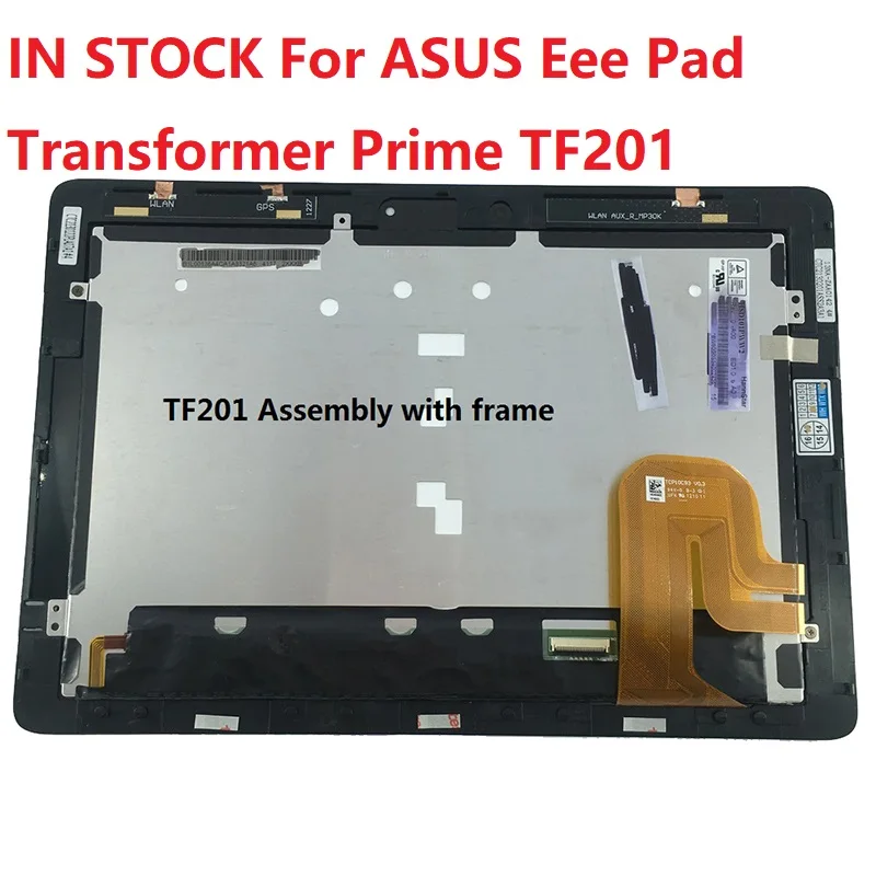 

For ASUS Eee Pad Transformer Prime TF201 LCD Display Touch Screen Digitizer Sensor Assembly Frame TCP10C93 V0.3 HSD101PWW2-A01