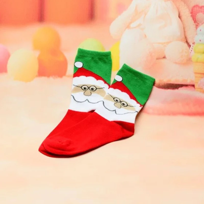 0145-White santa Рождественский чулок Noel 1 пара хлопок Санта Клаус носки со снеговиком рождественские украшения для дома Рождественские подарки Новогодний подарок - Цвет: 0145-White santa
