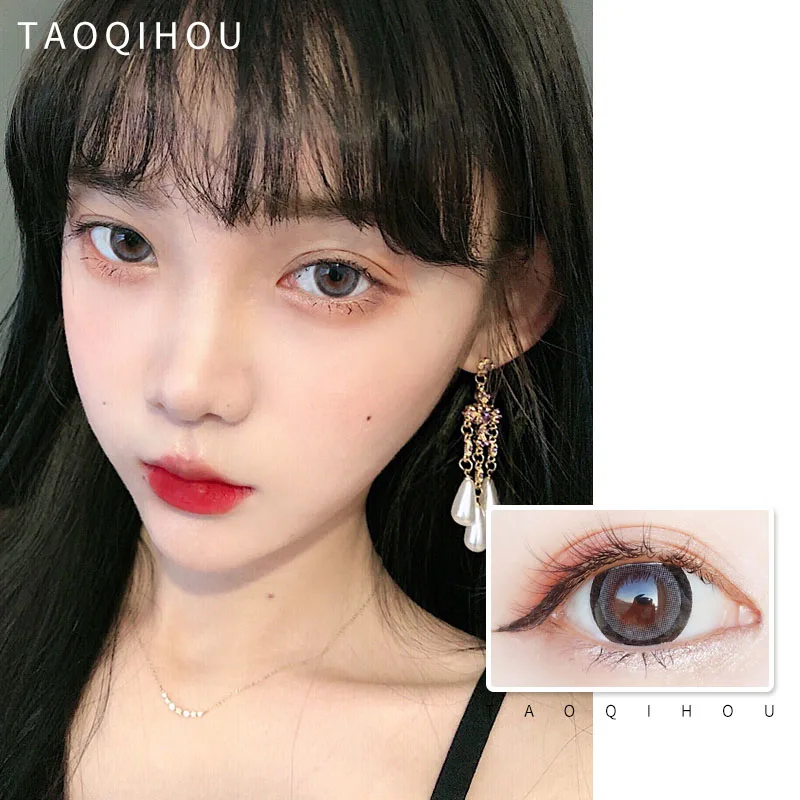 Taoqihou серия 2 шт./пара Lollipop с мощными цветными контактными линзами ed ежегодное