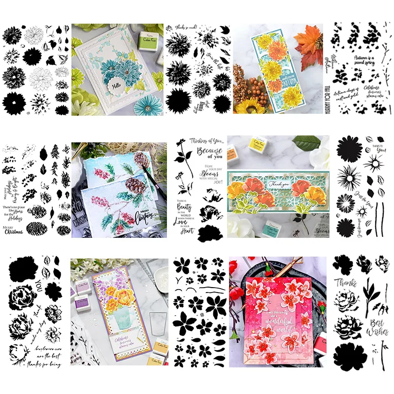 Многослойные Цветочные пионы ромашки цветущая лоза роза листья прозрачные