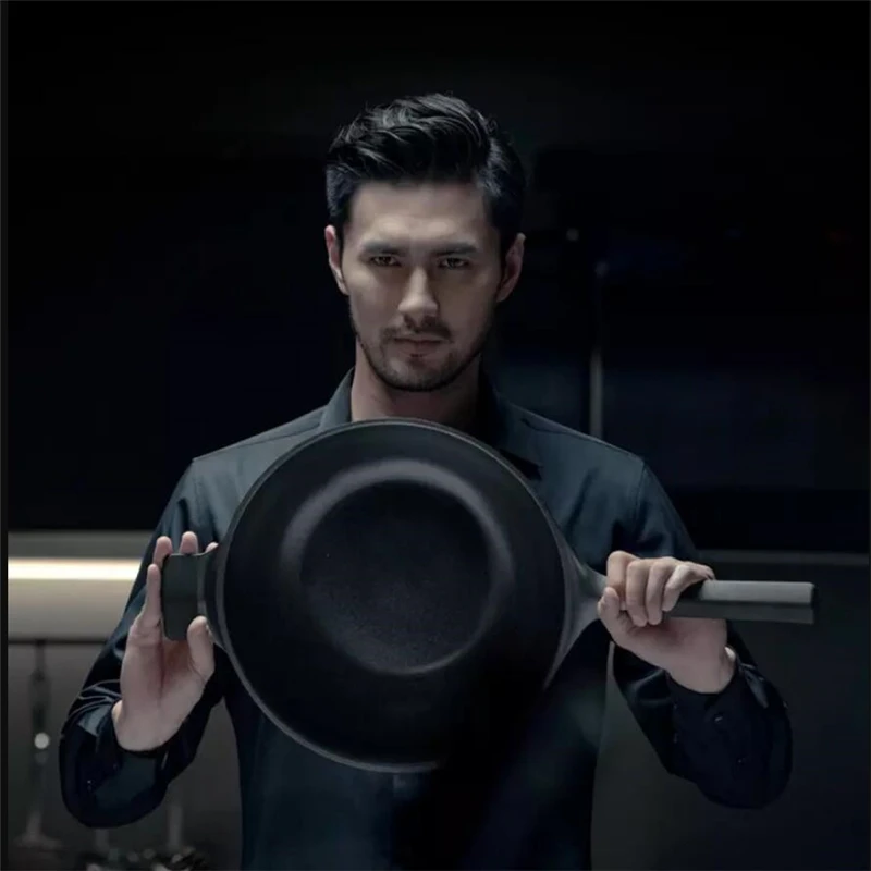 Huohou антипригарная супер платиновая сковорода Wok Stockpot кастрюля для молока прочная