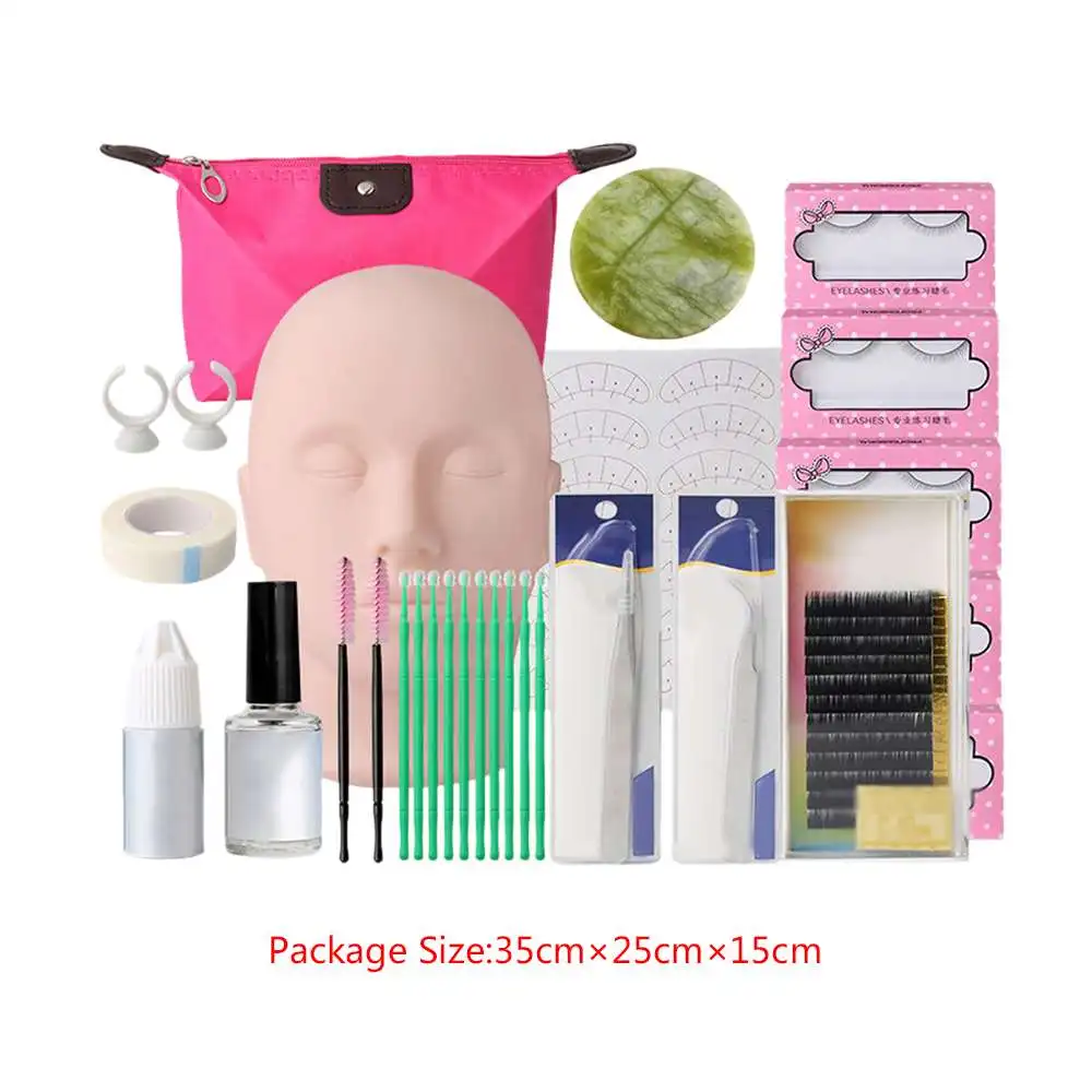

Makeup Practice Set Mannequin Model Head Beginner Training Set Practicing Eyelash Extension Accessories Makeup Tools