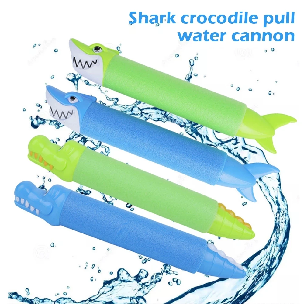 

33cm Water Gun Toys Pistol Blaster Shooter Outdoor Swimming Pools Cartoon Shark Crocodile Squirter Summer Toys For Children