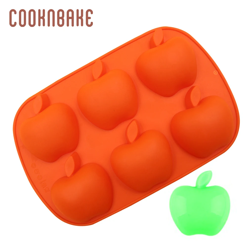 COOKNBAKE форма яблока силиконовая для выпечки пуддинг Шоколадное Желе Плесень 6