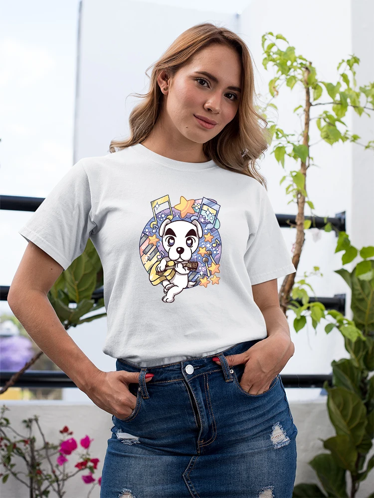 

Animal Crossing Cartoon Funny T Shirts Women Casual 2022 New Gothic Top Short Sleeve Ropa Aesthetic Family Look Kawaii Harajuku