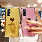 Блестящие алмазные Чехлы для OPPO Realme C11 C12 C15 C17 C3 C2 C1 V5 V3 Чехол-держатель с кольцом Realme XT X60 X2 X7 7i 6i 5i 2 Pro