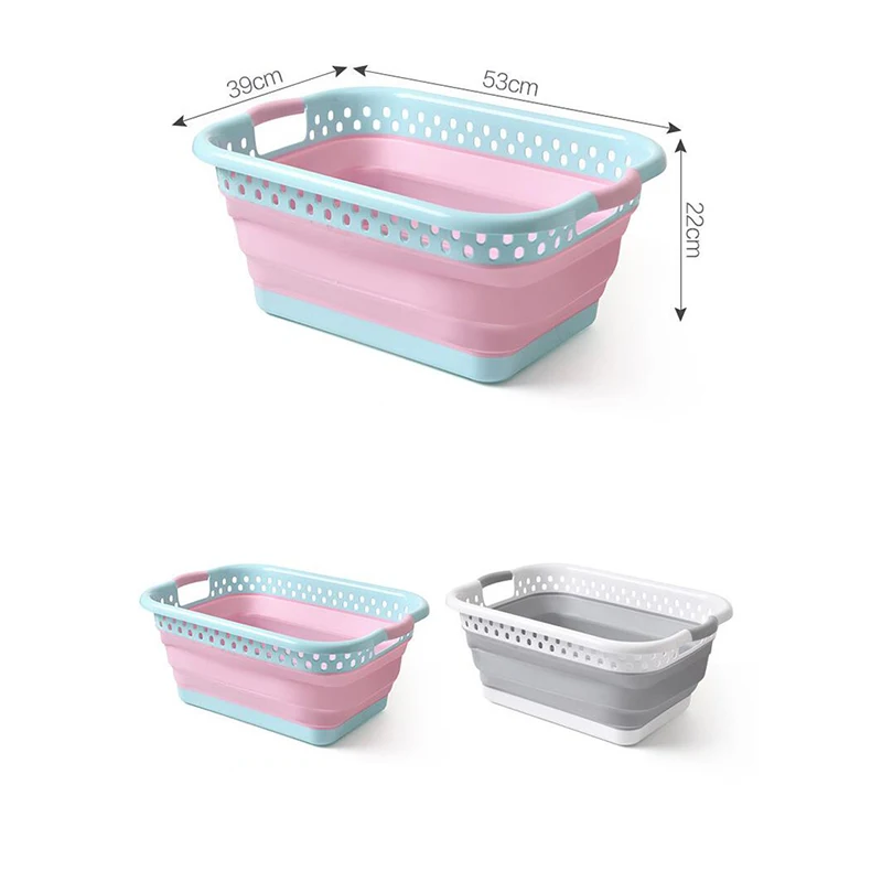 

Creativity Folding Storage Basket Home Bathroom Storage Basket Multipurpose Vegetable Washing Face Washing Dirty Laundry Basket