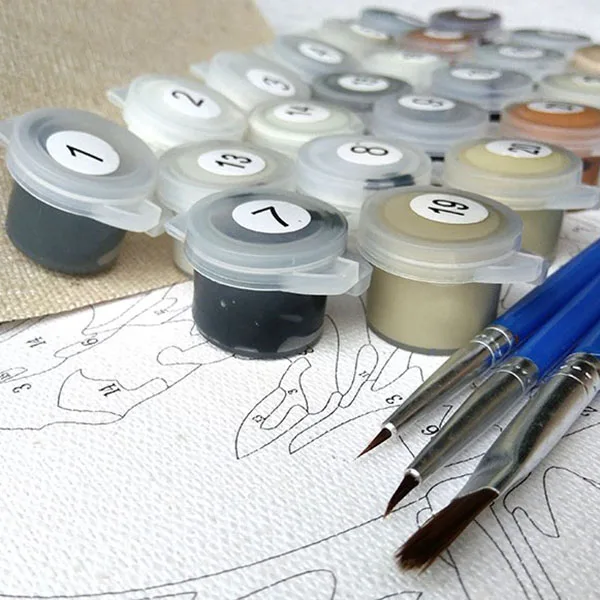 Diy Раскраска по номерам настенная живопись маслом на холсте домашнее украшение DIY