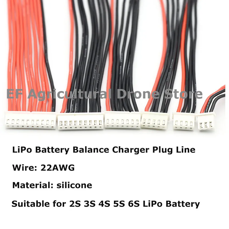 

5pcs 150mm 2s 3s 4s 5s 6s LiPo Battery Balance Charger Plug Line/Wire/Connector 15cm 22AWG JST-XH Balancer cable 5 pieces/lot