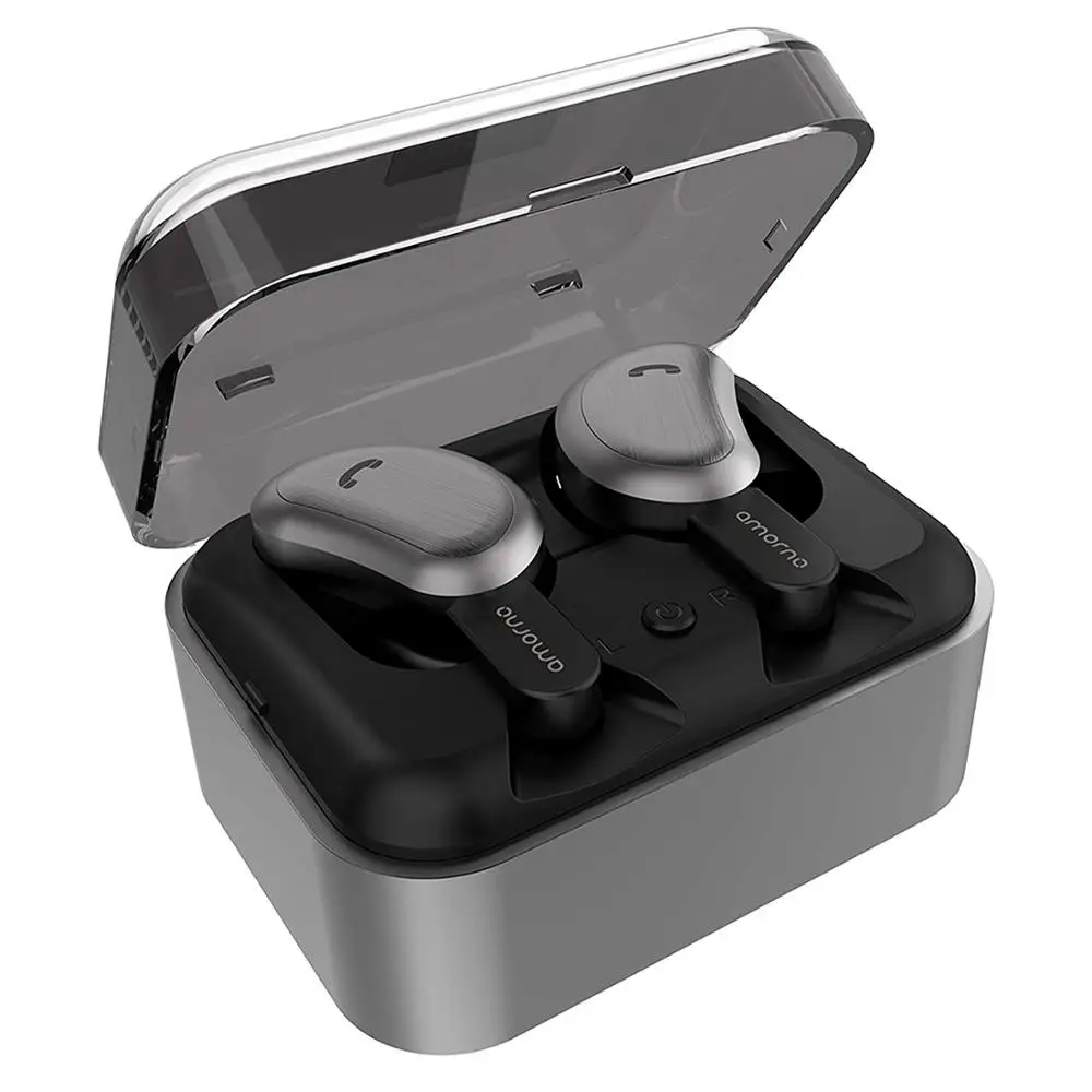 Black TWS Bluetooth наушники мини беспроводные наушники спортивные наушники с шумоподавлением гарнитура с зарядным устройством для телефона 2 комплекта - Цвет: Black