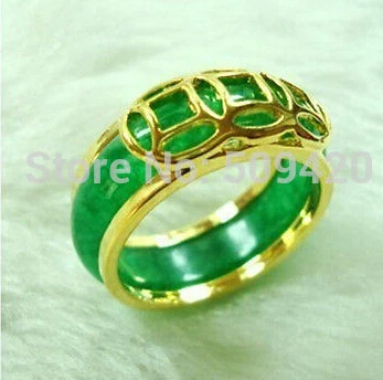 Бесплатная доставка ювелирные изделия унисекс зеленый изумруд нефрит кольцо