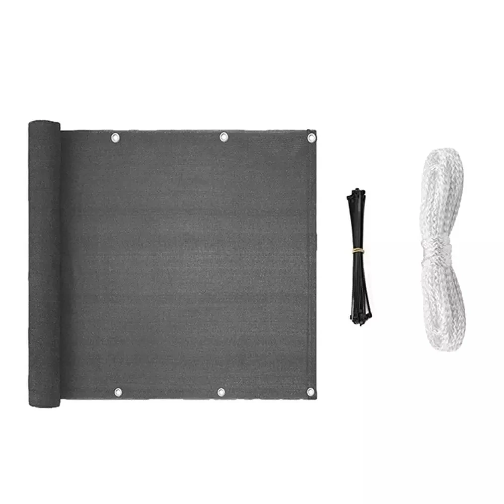 

Balcony Garden Fence Cover Wind Sunshade Net Shelter Privacy Screen Breeze Sewing Buckle Outdoor Garden Awning Cover With Ties