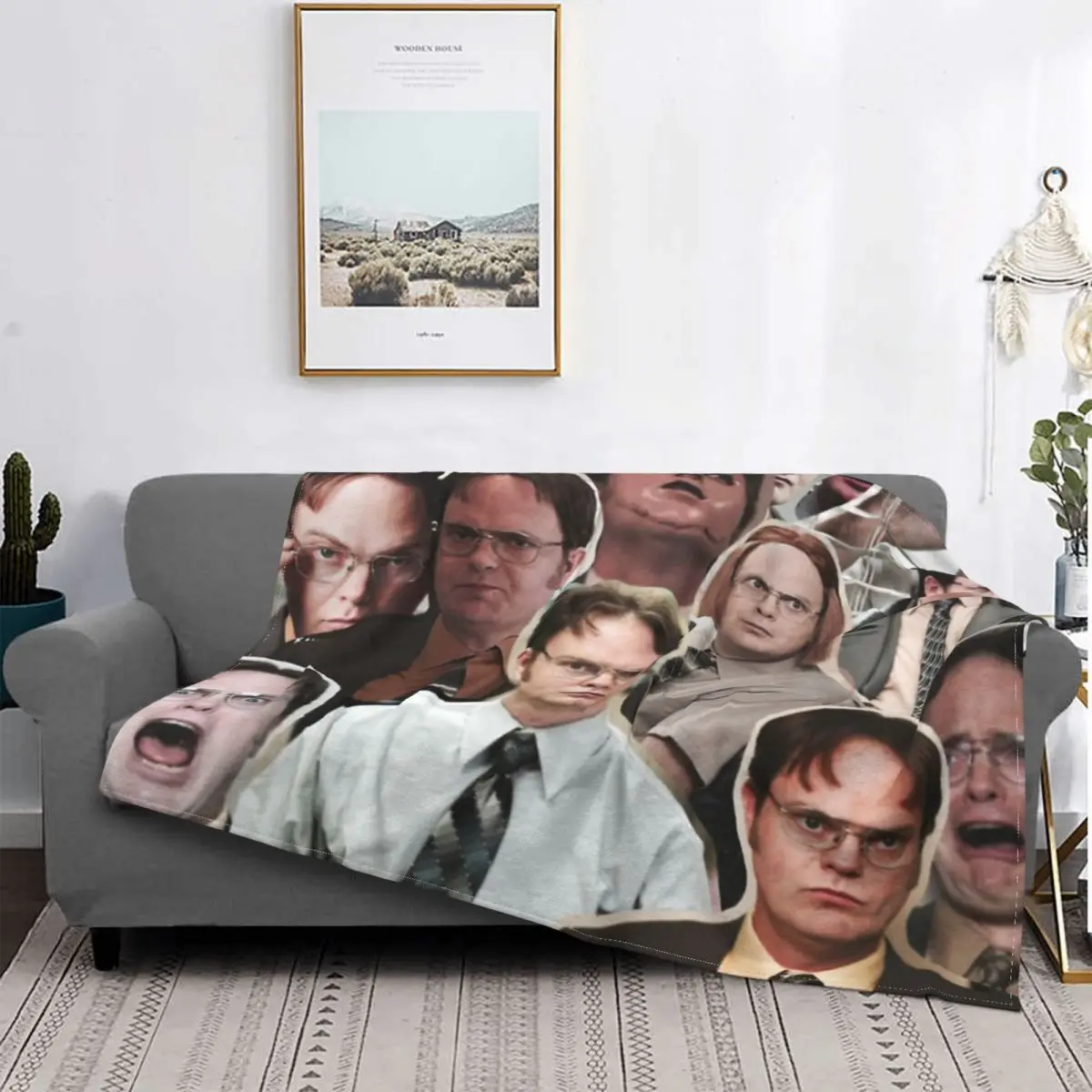 

Willie Schrute-Manta de office, для cama colcha, manta de muselina a cuadros, Sudadera con capu, ropa de cama de algodón