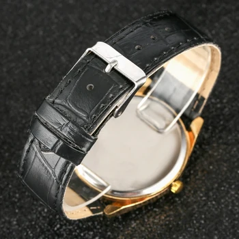 Luxury Bracelets Watch Gift Suit Man's Casual Quartz Wristwatch Leather Strap Men Black Hand Chain Birthday Gifts for Boyfriend Other Image