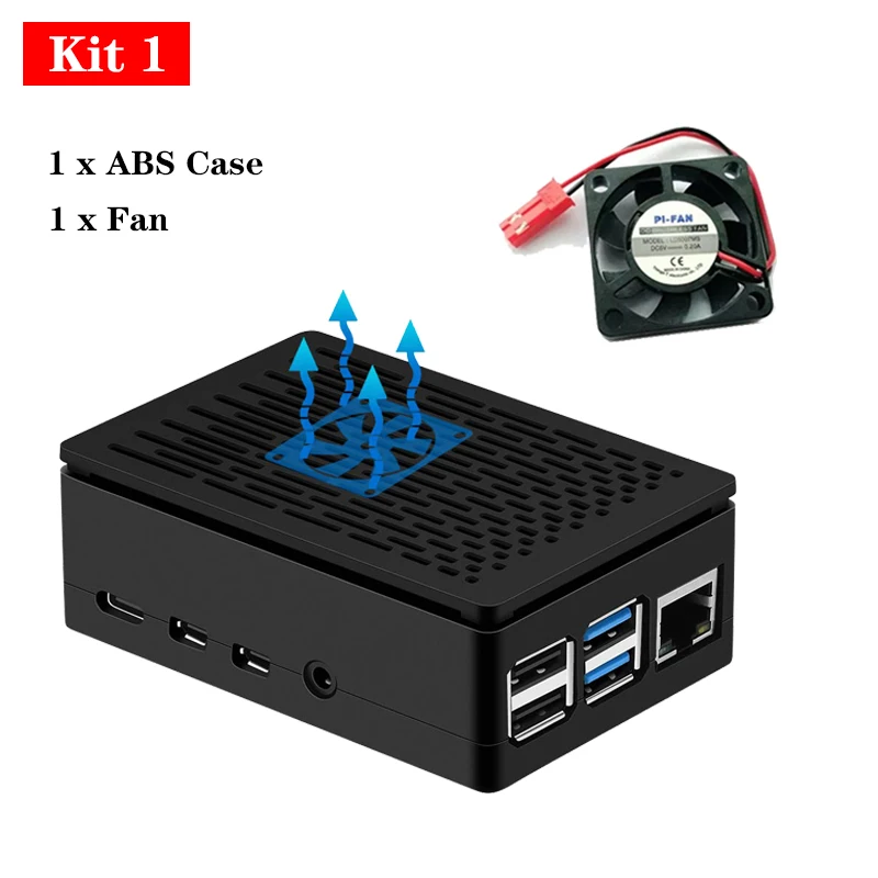 Raspberry Pi 4 корпус ABS Корпус Корпуса+ 3,5 дюймов TFT сенсорный экран ЖК-дисплей или крутой вентилятор охладитель для Raspberry Pi 4 Режим B