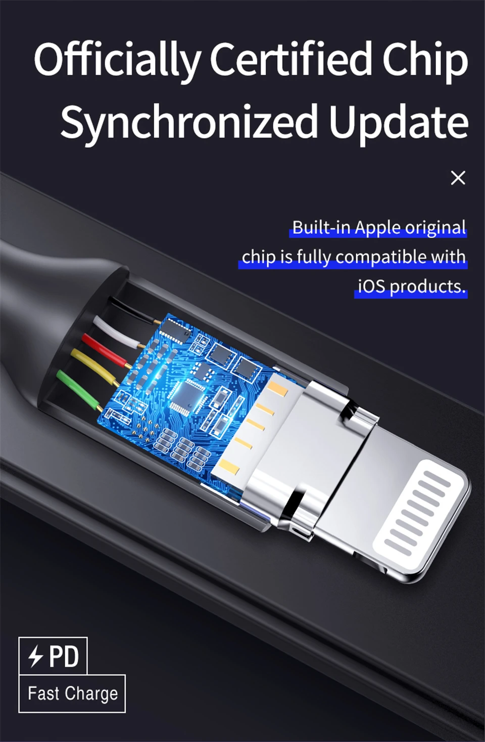 Rock MFI Сертифицированный usb-кабель type c для зарядки lightning для iPhone xs max xr 8 7 6 plus 5 apple ipad pro быстрое зарядное устройство pd кабель