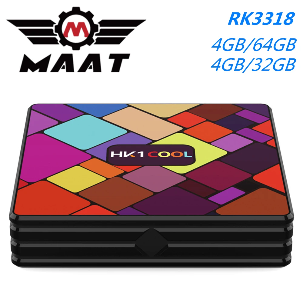 ТВ приставка HK1 COOL на Android 9 0 процессор Rockchip RK3318 четыре ядра 4 + 64/32 ГБ Wi Fi