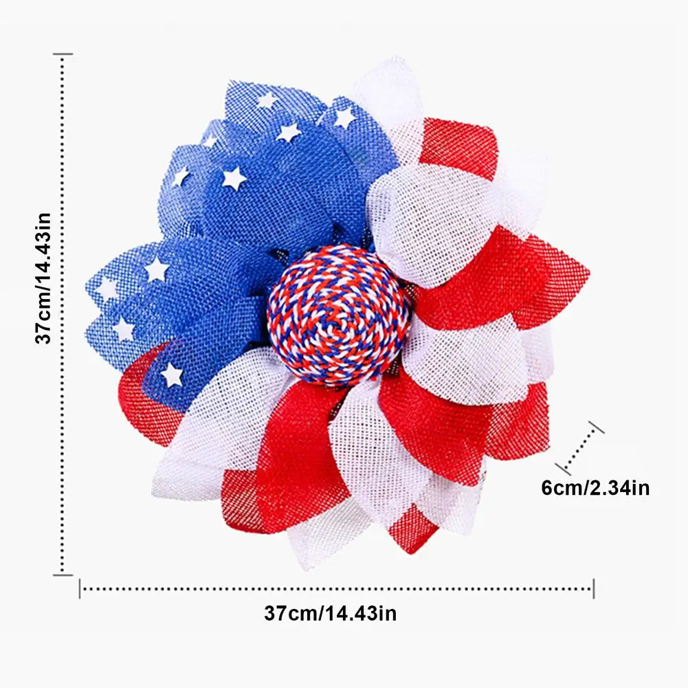 

Patriotic Wreath Front Door Decorations 4th Of July Independence Day American Flag Wreath USA Garland Hanging Decor Veterans Day