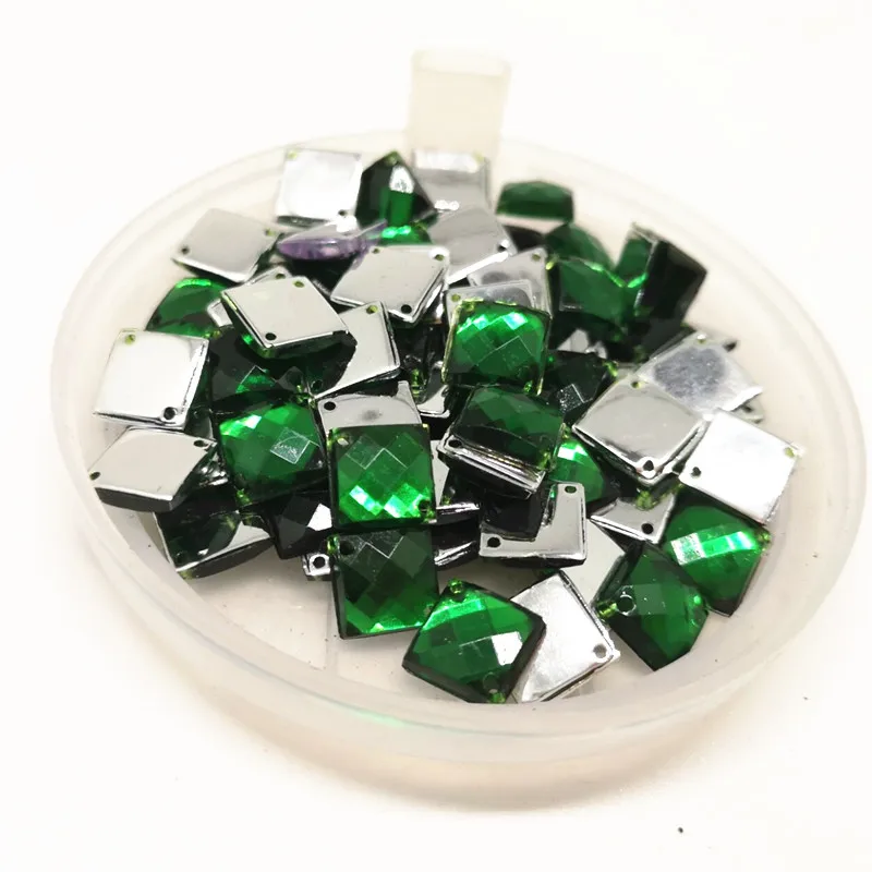 8mm MIX Color Square Resin sew-on Rhinestone Applique Flatback Nail Crystal Stone Hotfix Strass Diamond for Crafts | Дом и сад