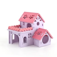 hamster small house villa balcony hamster cage toy seesaw arch bridge waterproof environmental protection pvc cage accessories