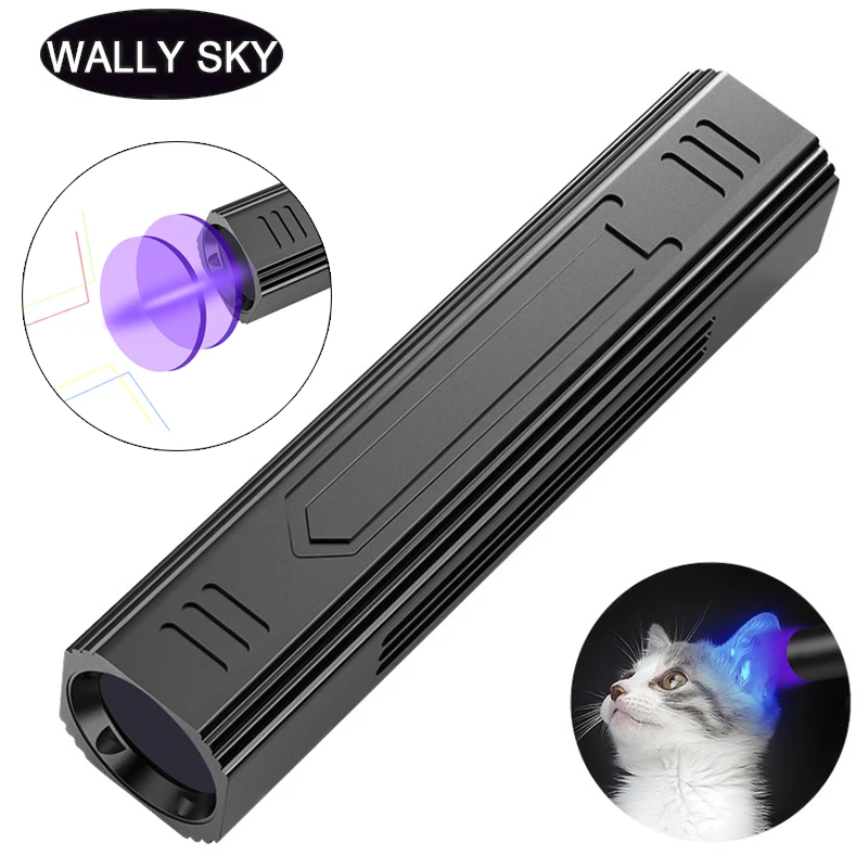 

UV Flashlight 365nm Purple Light Portable Ultraviolet Black Light LED Torch Lamp Pet Urine Stains Fungus Detection Flashlight