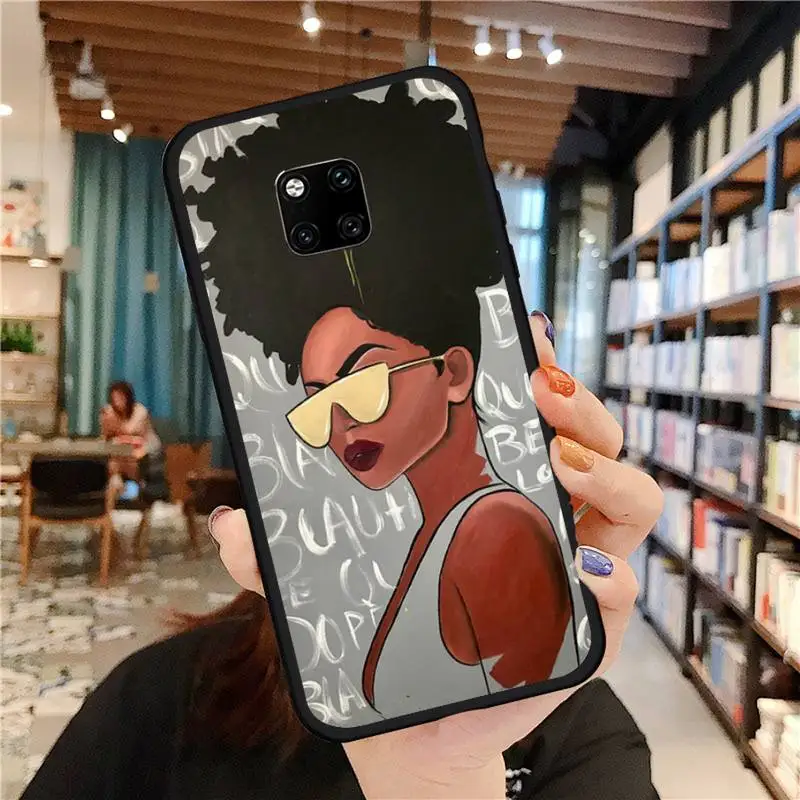 

black girl African Beauty Phone Case For Huawei Mate 9 10 20 Pro lite 20x nova 3e P10 plus P20 Pro Honor10 lite