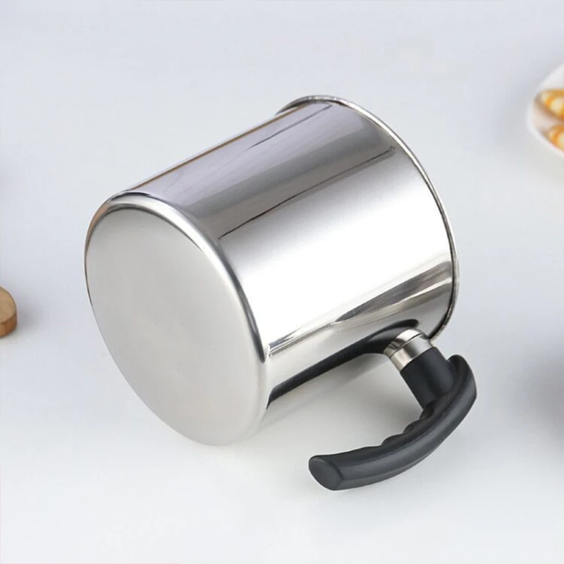 

304 Stainless Steel Kitchen Can Bacon Grease Container With Fine Mesh Strainer 37MF