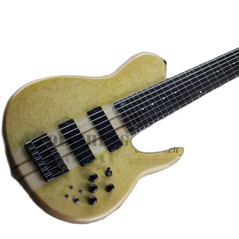 Presell Factory Custom 7 струн бас-гитара fode Bass Birdseye Maple Фанера 5 мини Swtich активная батарея |