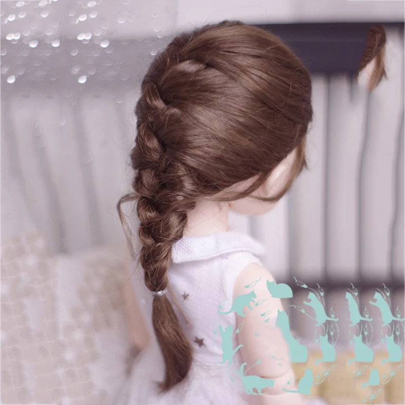 Парик для куклы Bybrana BJD 1/3 1/4 1/6 имитация мохера молока чая пальмы Скорпиона длинные