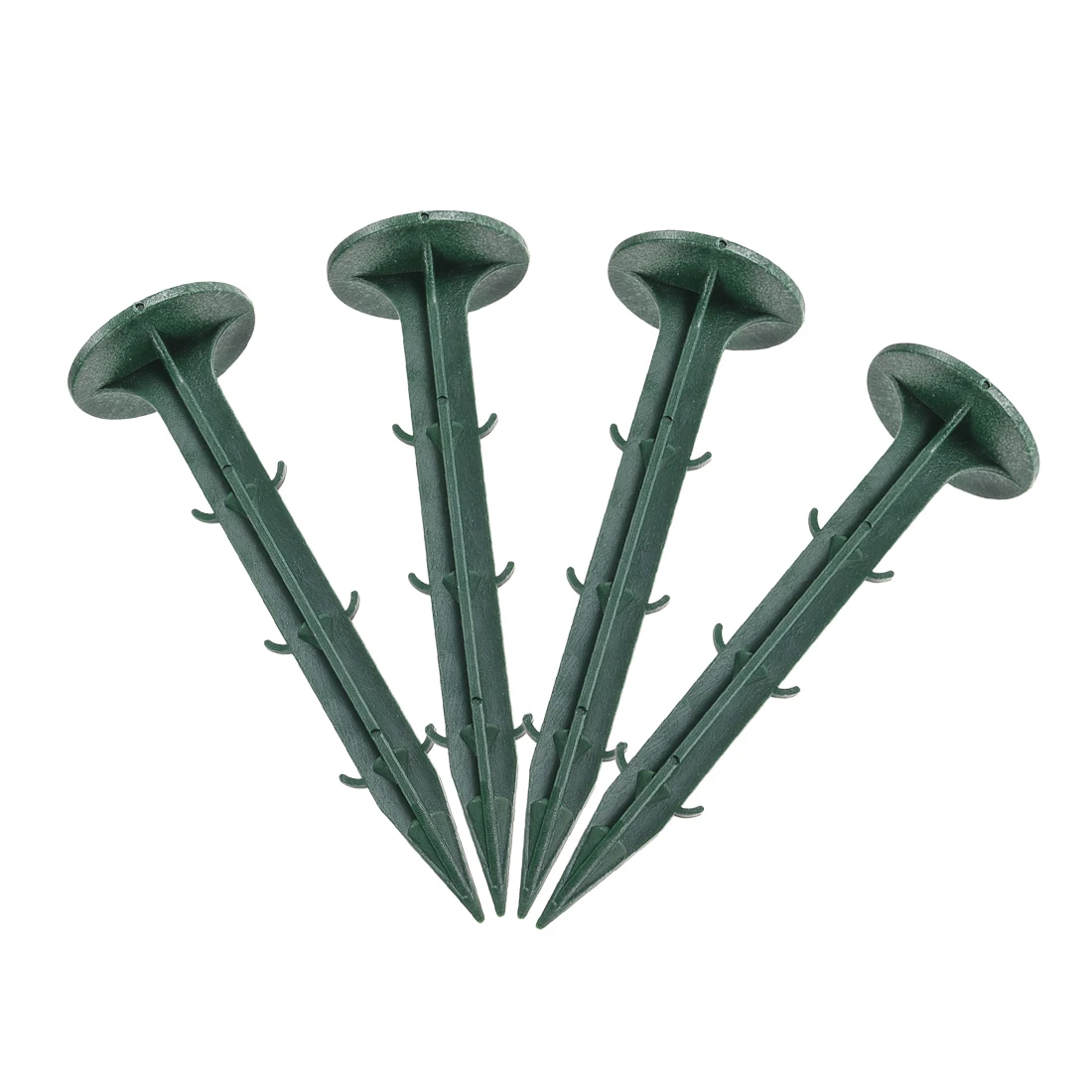 

uxcell 30pcs 110mm 4.3-inch Green Plastic Garden Stakes Anchors Landscape Ground Nail for Home Garden DIY Application