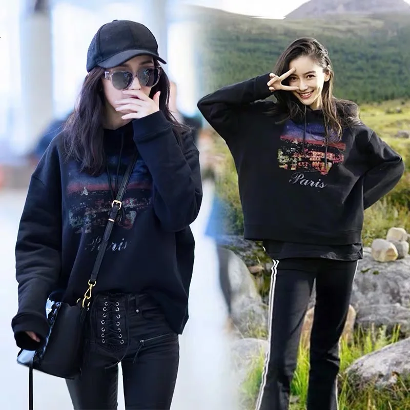 XUXI 2019 New Suit-dress Clothes Autumn Streetwear Thin Section Loose Black Increase Tide Hoodies Sweatshirt Coat FZ0263 | Женская