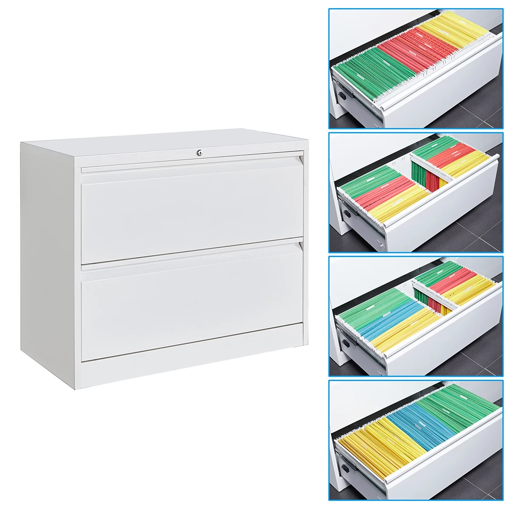 

HISTEEL Anti-tilt/KD structure 2 Drawer Lateral File Cabinet For Letter/Legal size/A4/F4 Size Files 35.43Lx17.72Wx28.39H inch