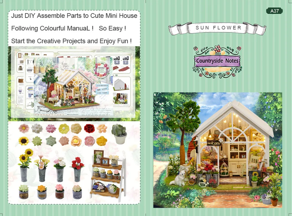 Собирать деревянные кукольные домики diy головоломки миниатюрные 3D мебельный