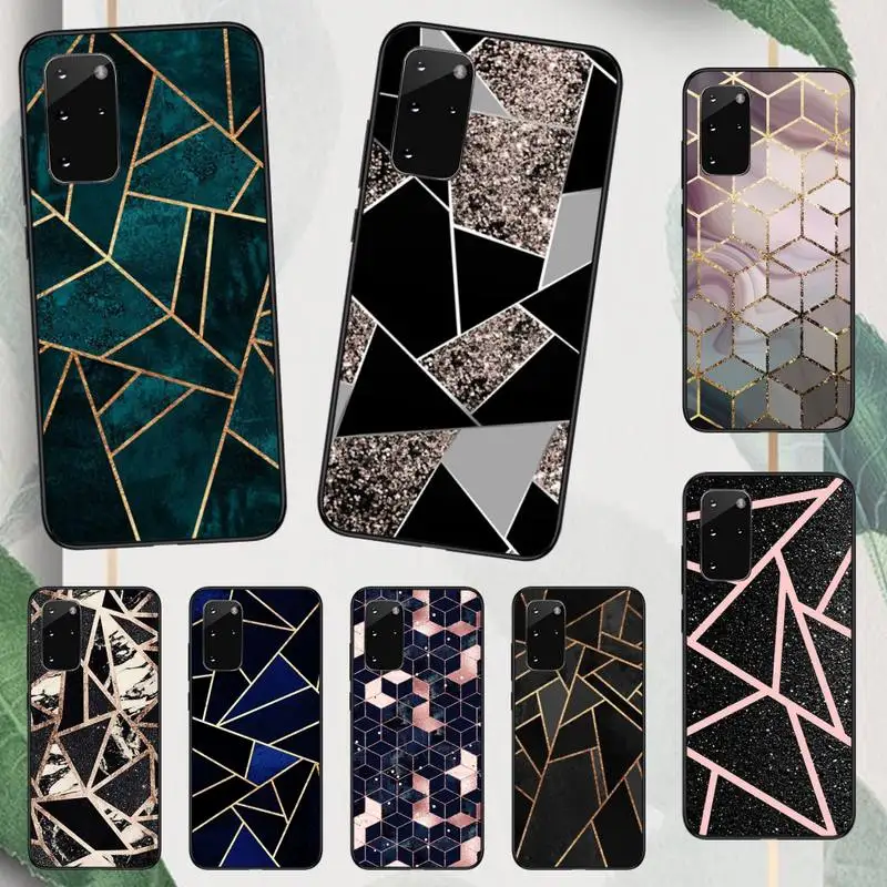 

Marble Geometri Phone Case For Samsung galaxy A S note 10 7 8 9 20 30 31 40 50 51 70 71 21 s ultra plus