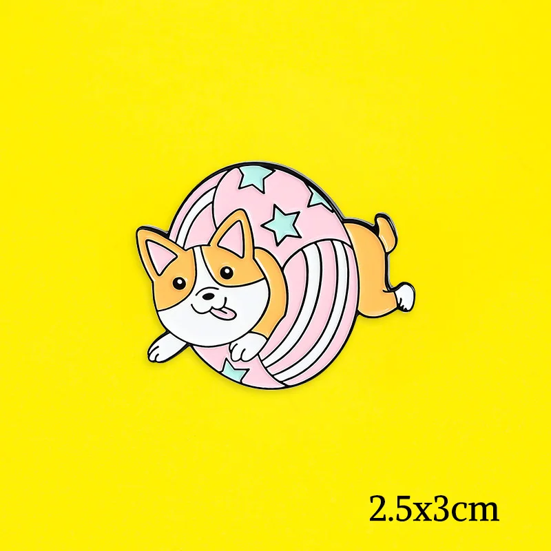 

Cute Dog Pin Badges Kawaii Anime Decoration Clothes Lapel Pin Badges Jewelry Gift Accessories Metal Brooches Accessories Icons