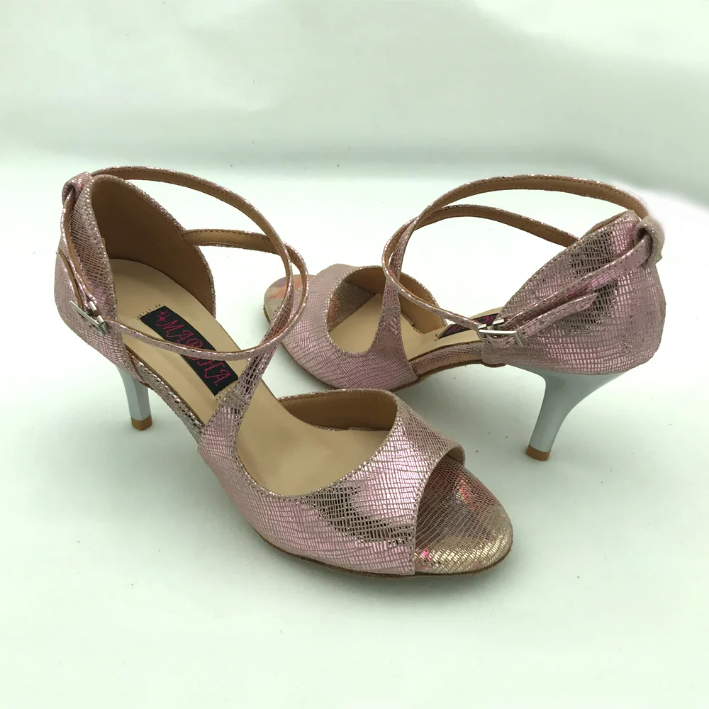 7 5 см каблук Туфли для латинских танцев женщин Латинской сальсы обувь pratice