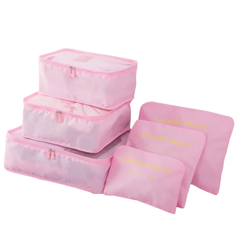 

6pcs/Set Travel Clothes Storage Bags Luggage Case Organizer Pouch Packing Cube