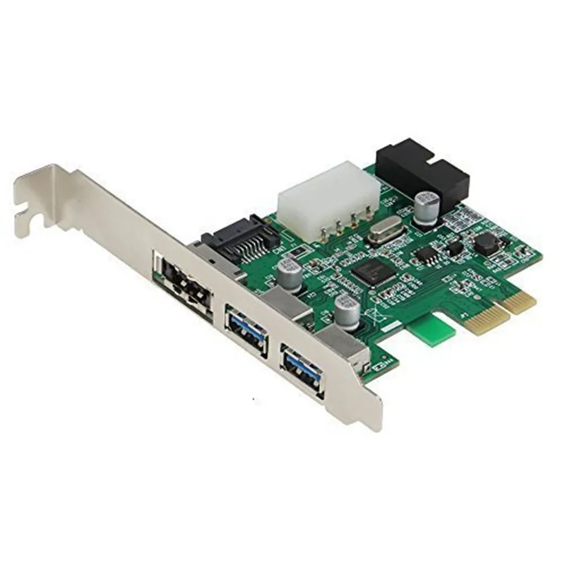 

Expansion Card PCIE 2P PCI-EXPRESS External 2 Ports USB3.0 POWER ESATA /LT303 + Built-in 19PIN USB3.0 Adapter card