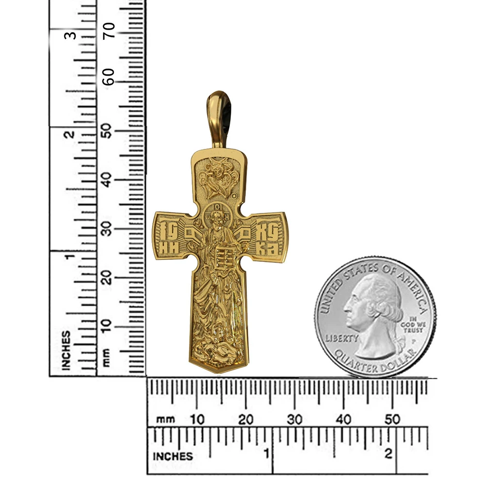 

Hot Selling Christianity Religious Hip Hop Personality Cross Pendant Necklace Men's Retro Style Catholic Chain Necklace