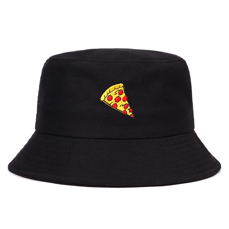 

2020 new pizza printed fisherman hat fashion summer shade sunscreen bucket hats unisex wild casual cap hip hop basin caps