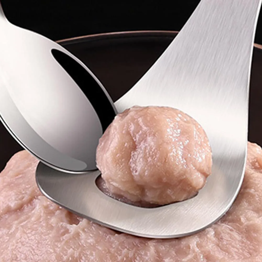 Кухня Удобный из нержавеющей стали антипригарный фрикадельница форма ложка